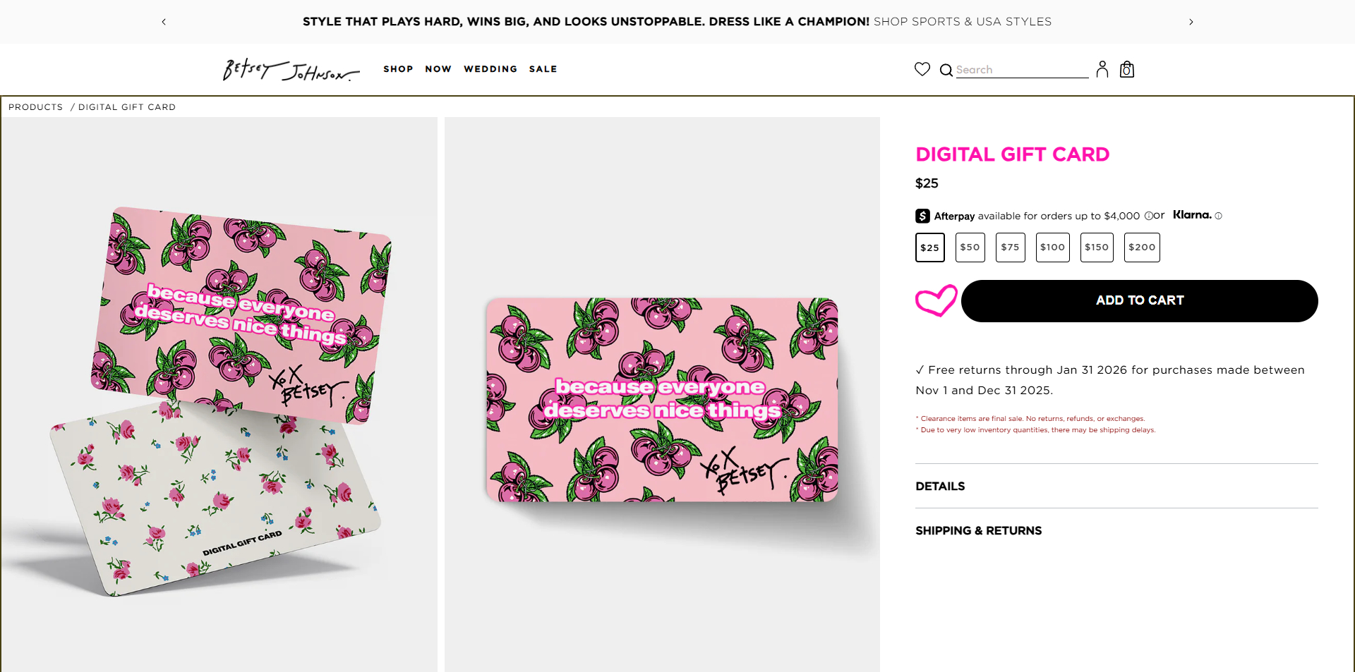 Betsey Johnson Promo Code